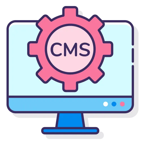 Ícone ilustrativo CMS simples, rápido e poderoso 