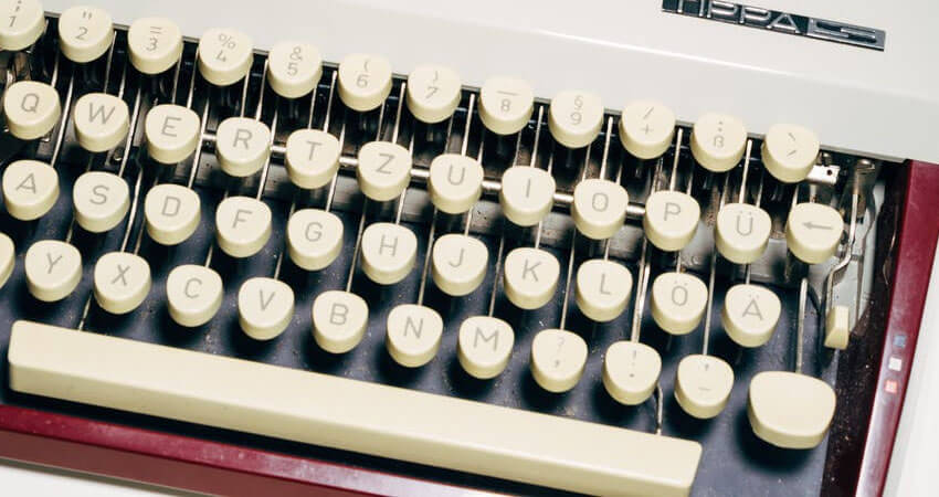 teclas de maquina de escrever - blog