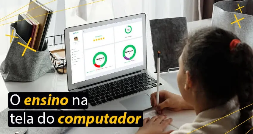  O ensino na tela do computador